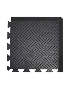 Arbeitsplatzfliesen "Deckplate Connect", 50 x 50 cm, Eckstück, schwarz, Modell DP010010