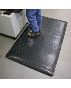 Arbeitsplatzmatte "Deckplate", 0,9 x 1,5 m, schwarz, Modell DP010915